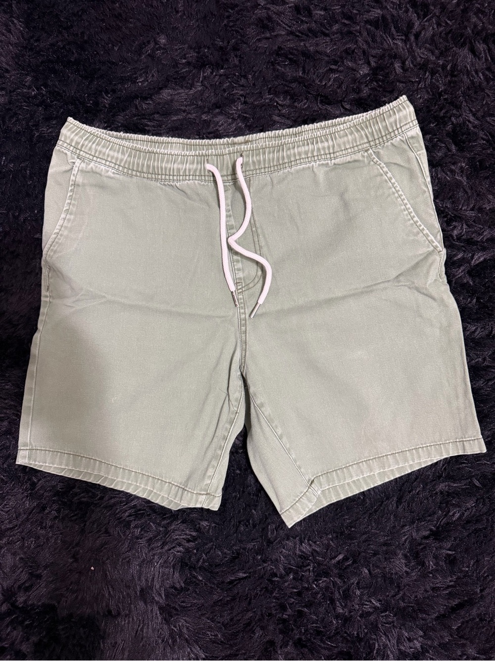 Forever 21 Olive Green Flat Front Men's Shorts